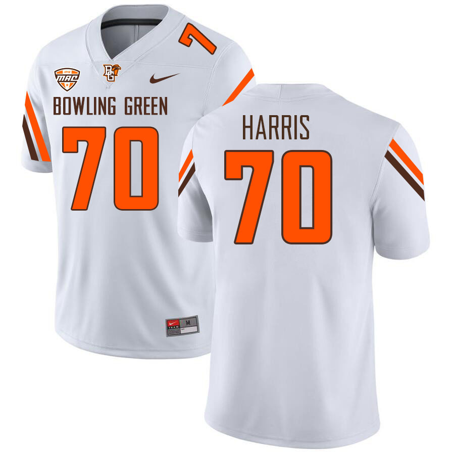 Bowling Green Falcons #70 Alex Harris College Football Jerseys Stitched-White